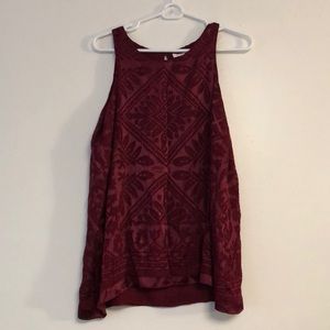 Max Studio red velvet tank